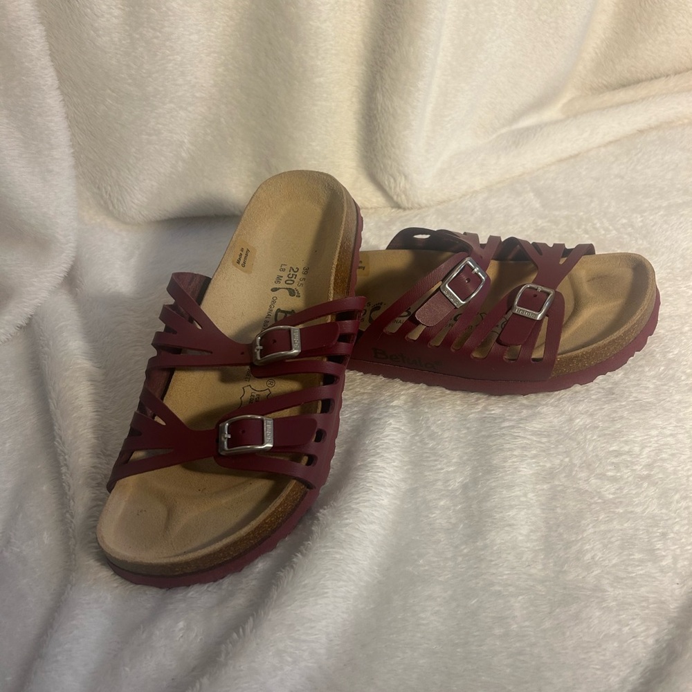 Beautiful Birkenstock Women's Burgundy Sandals